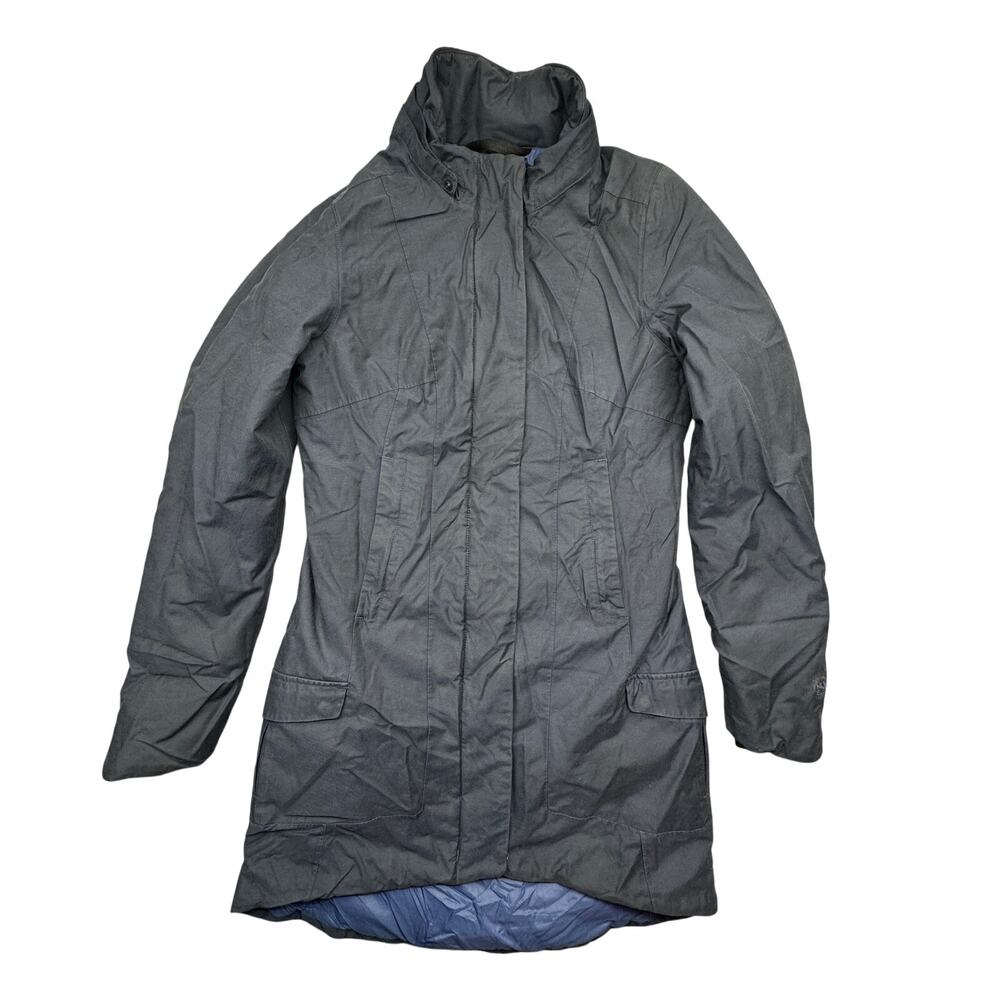The North Face Temescal Trench DryVent Coat Jacket Womens XS Navy NF0A2TAM